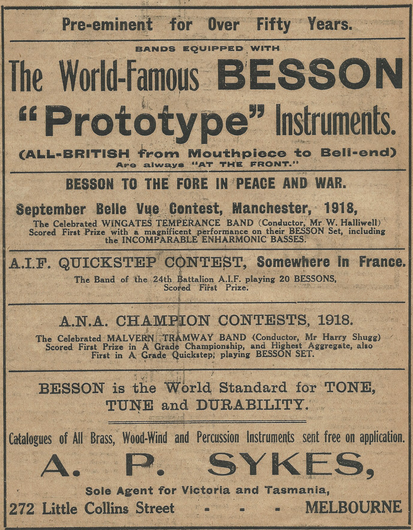 Besson Fife Musical Instrument Instruments, sheet music and uniforms: how the bands of old obtained ...